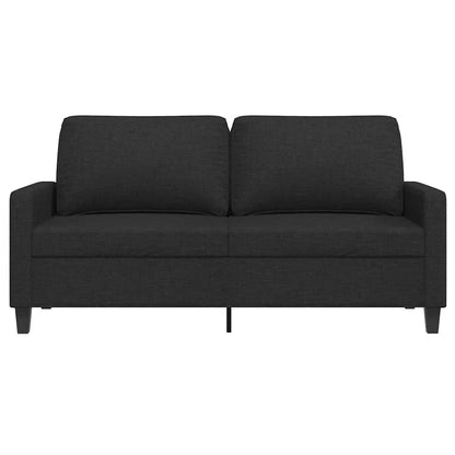 vidaXL Canapé 2 places noir 140 cm en tissu