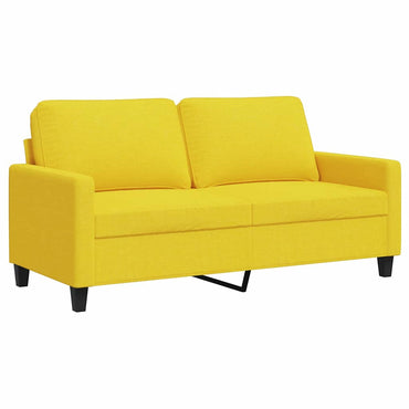 vidaXL 2-Sitzer-Sofa Hellgelb 140 cm Stoff