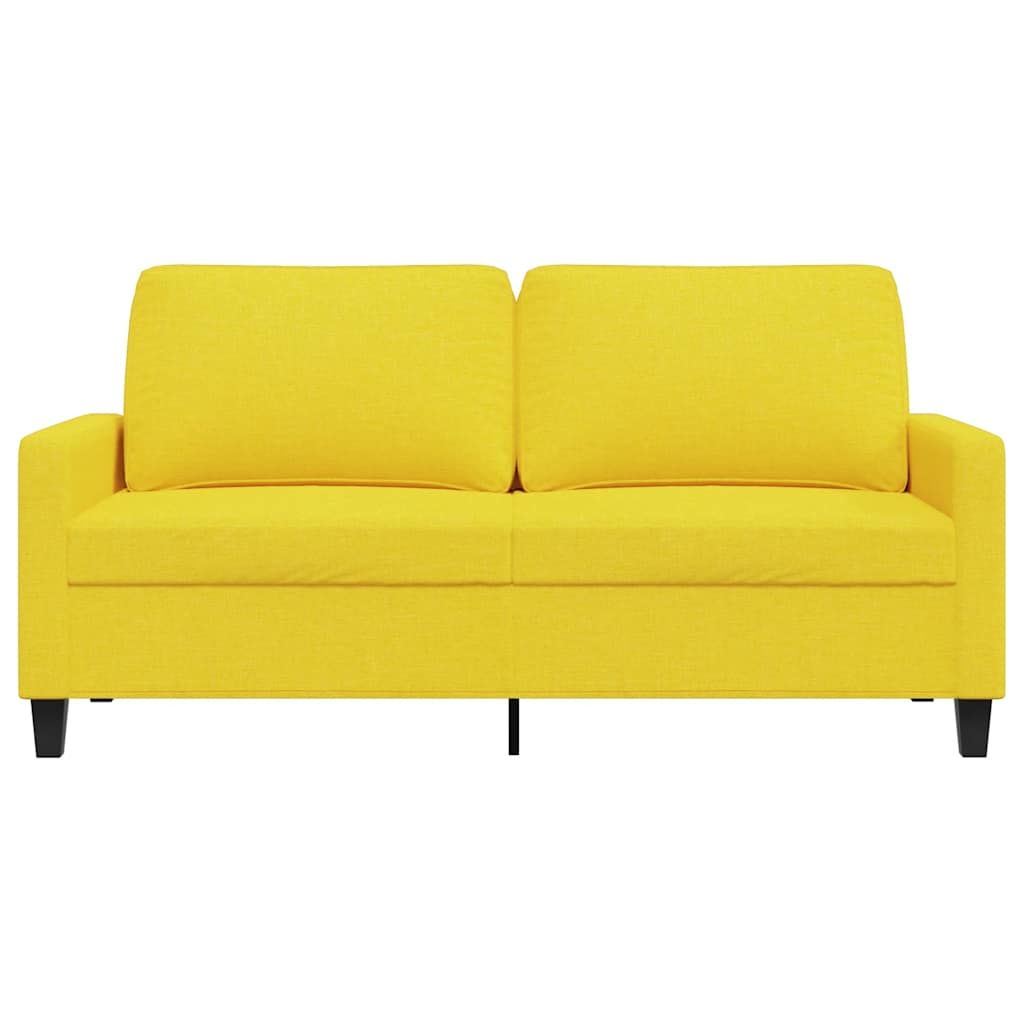 vidaXL 2-Sitzer-Sofa Hellgelb 140 cm Stoff