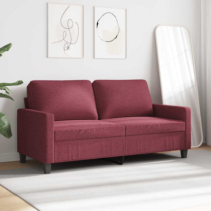 vidaXL Canapé 2 places rouge bordeaux 140 cm en tissu