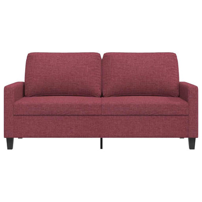 vidaXL Canapé 2 places rouge bordeaux 140 cm en tissu