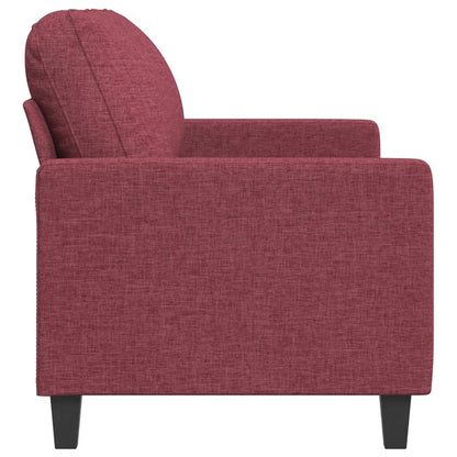 vidaXL Canapé 2 places rouge bordeaux 140 cm en tissu