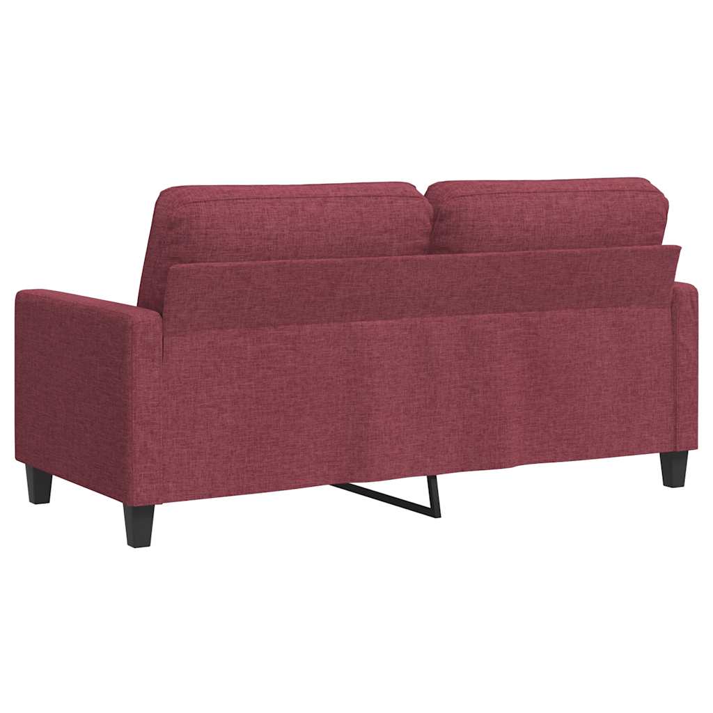 vidaXL Canapé 2 places rouge bordeaux 140 cm en tissu