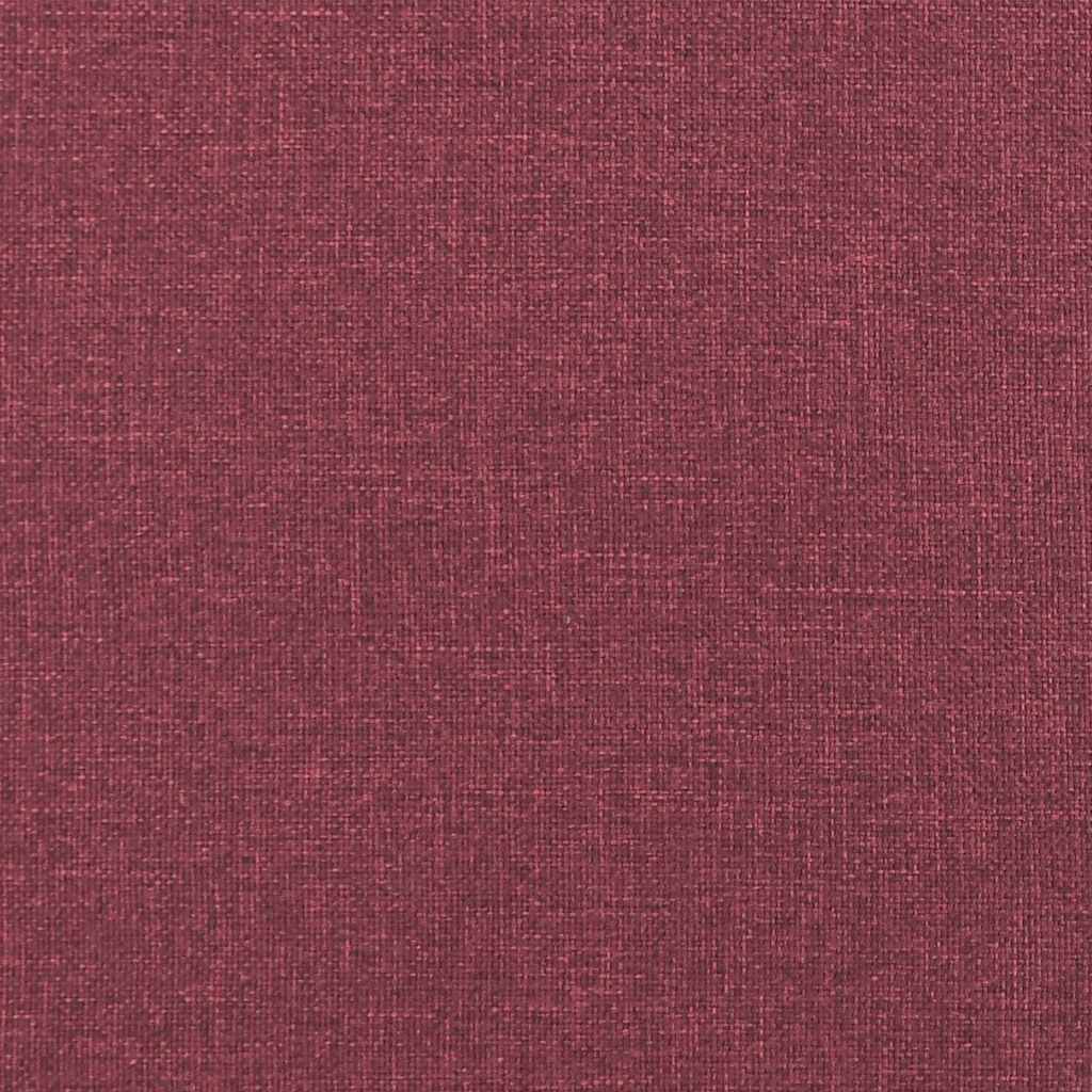 vidaXL Canapé 2 places rouge bordeaux 140 cm en tissu