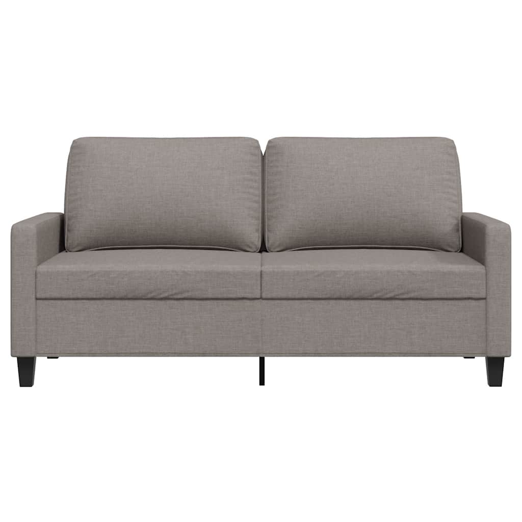vidaXL Canapé 2 places en tissu taupe 140 cm