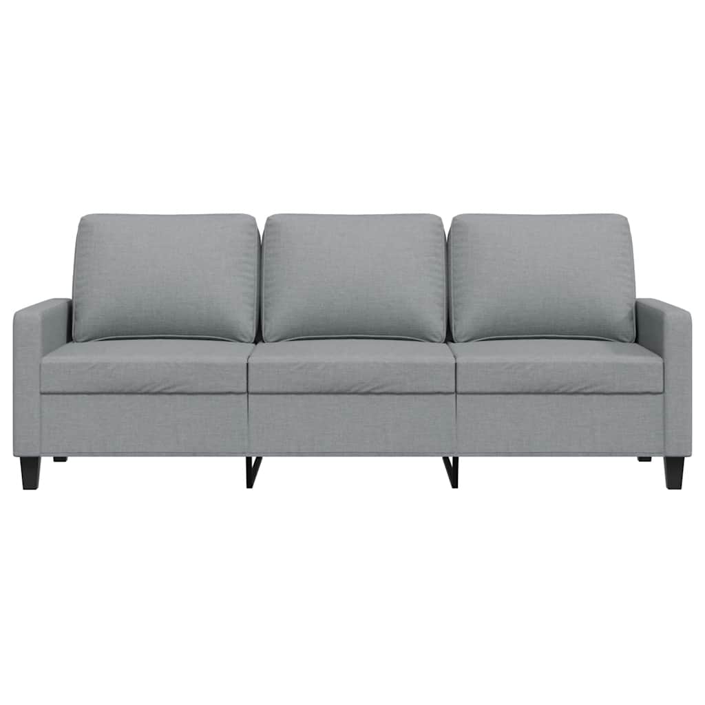 vidaXL 3-Sitzer-Sofa Hellgrau 180 cm Stoff