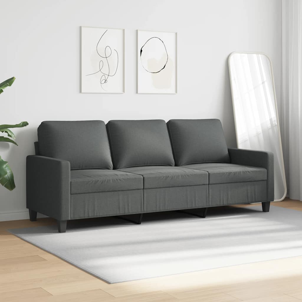 3-Sitzer-Sofa Dunkelgrau 180 cm Stoff