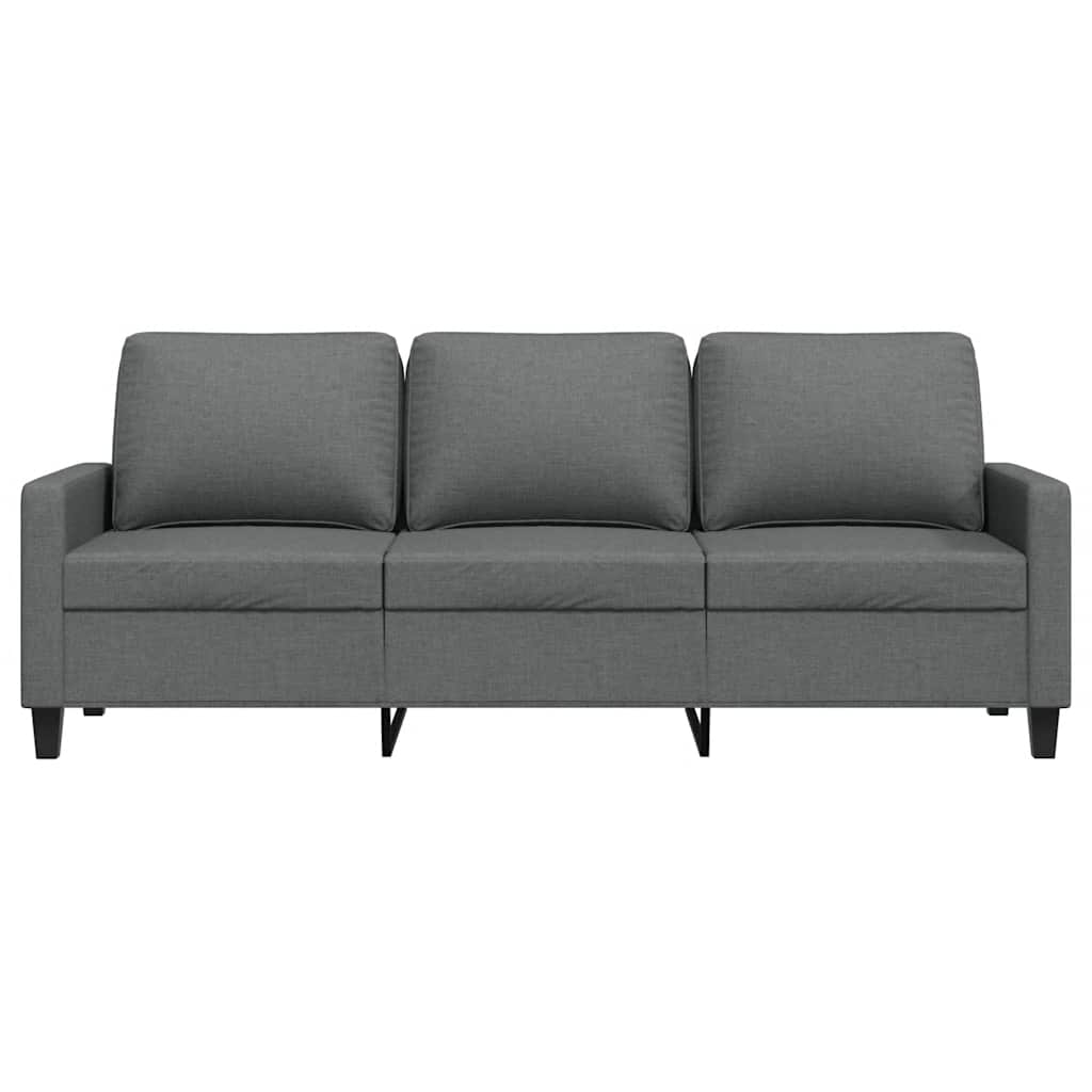 vidaXL 3-Sitzer-Sofa Dunkelgrau 180 cm Stoff