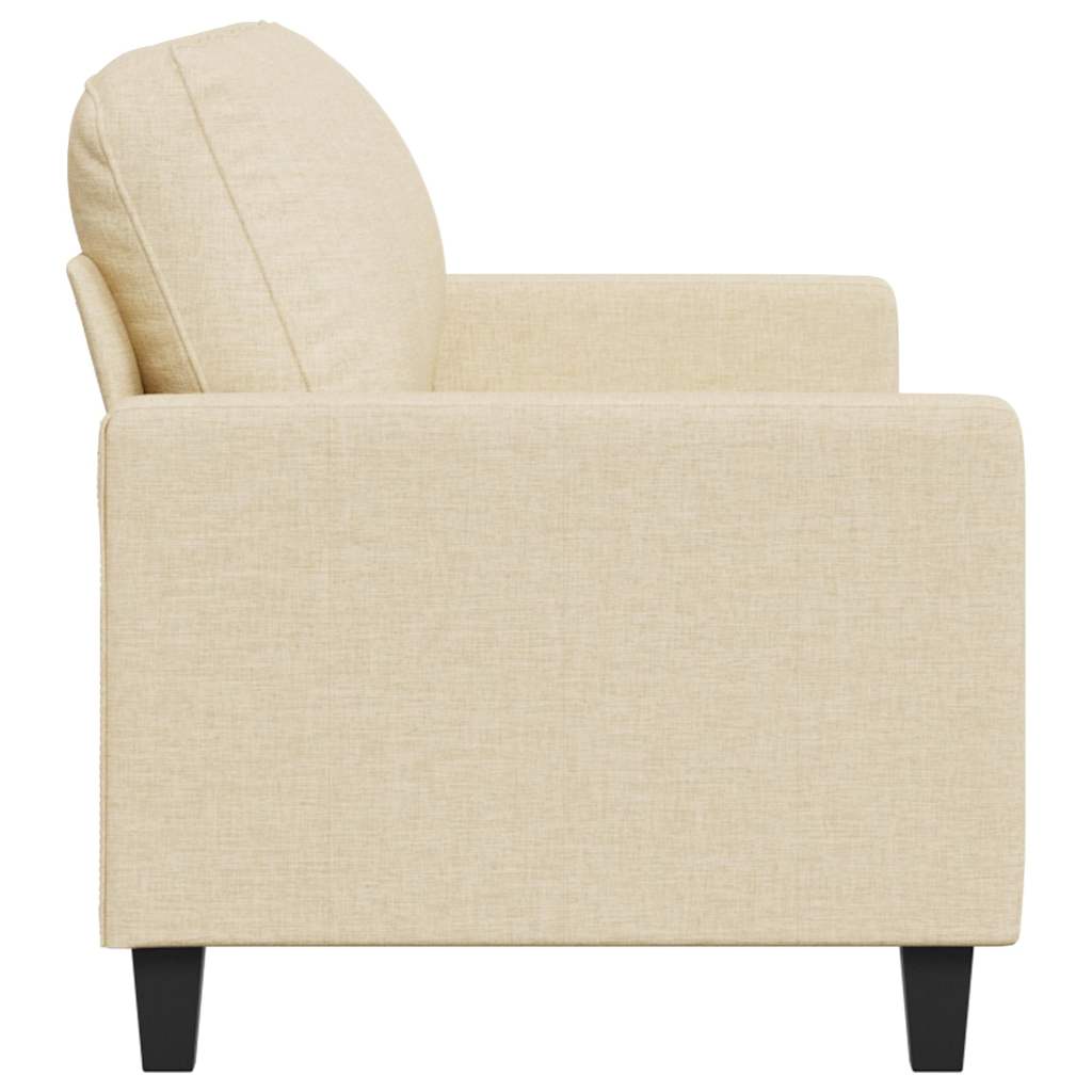 vidaXL Canapé à 3 places Crème 180 cm Tissu