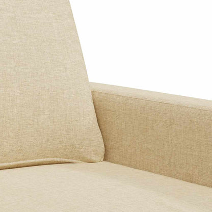 vidaXL Canapé à 3 places Crème 180 cm Tissu