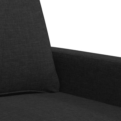 vidaXL Canapé 3 places en tissu noir 180 cm