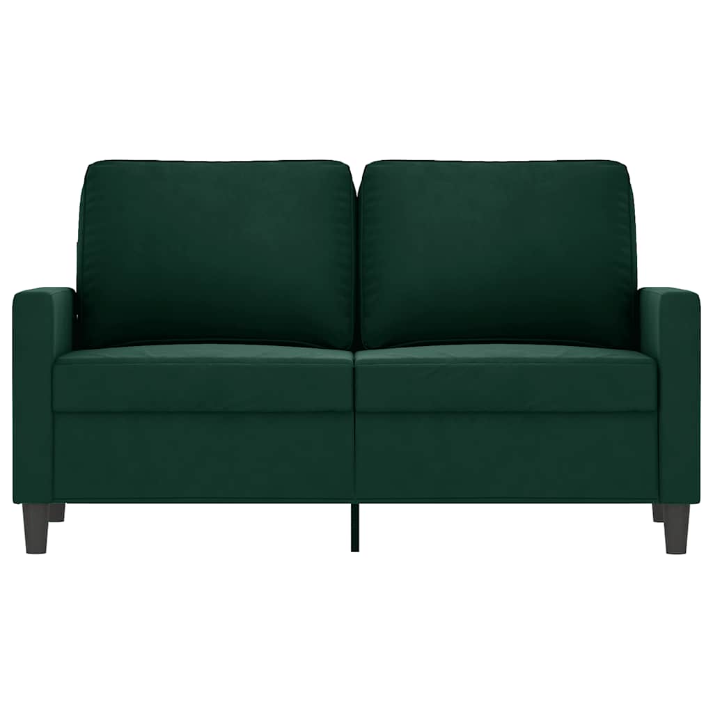 2-Sitzer-Sofa Dunkelgrün 120 cm Samt