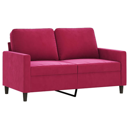 2-Sitzer-Sofa Weinrot 120 cm Samt