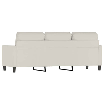 3-Sitzer-Sofa Creme 180 cm Samt