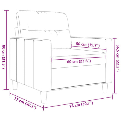 vidaXL Sofasessel Taupe 60 cm Stoff