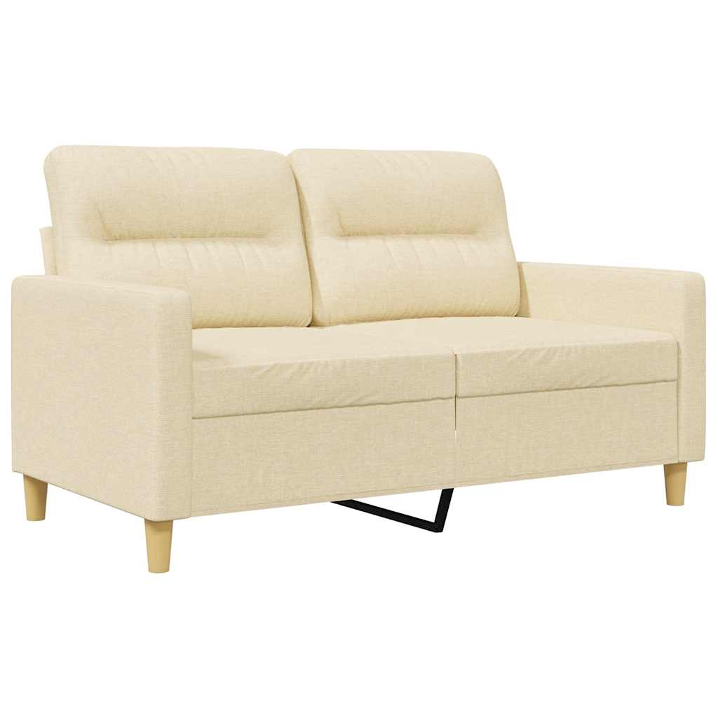 vidaXL 2-Sitzer-Sofa Creme 120 cm Stoff