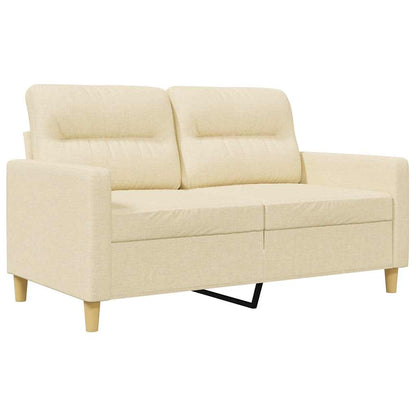 vidaXL 2-Sitzer-Sofa Creme 120 cm Stoff