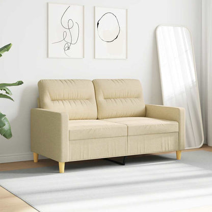 vidaXL 2-Sitzer-Sofa Creme 120 cm Stoff