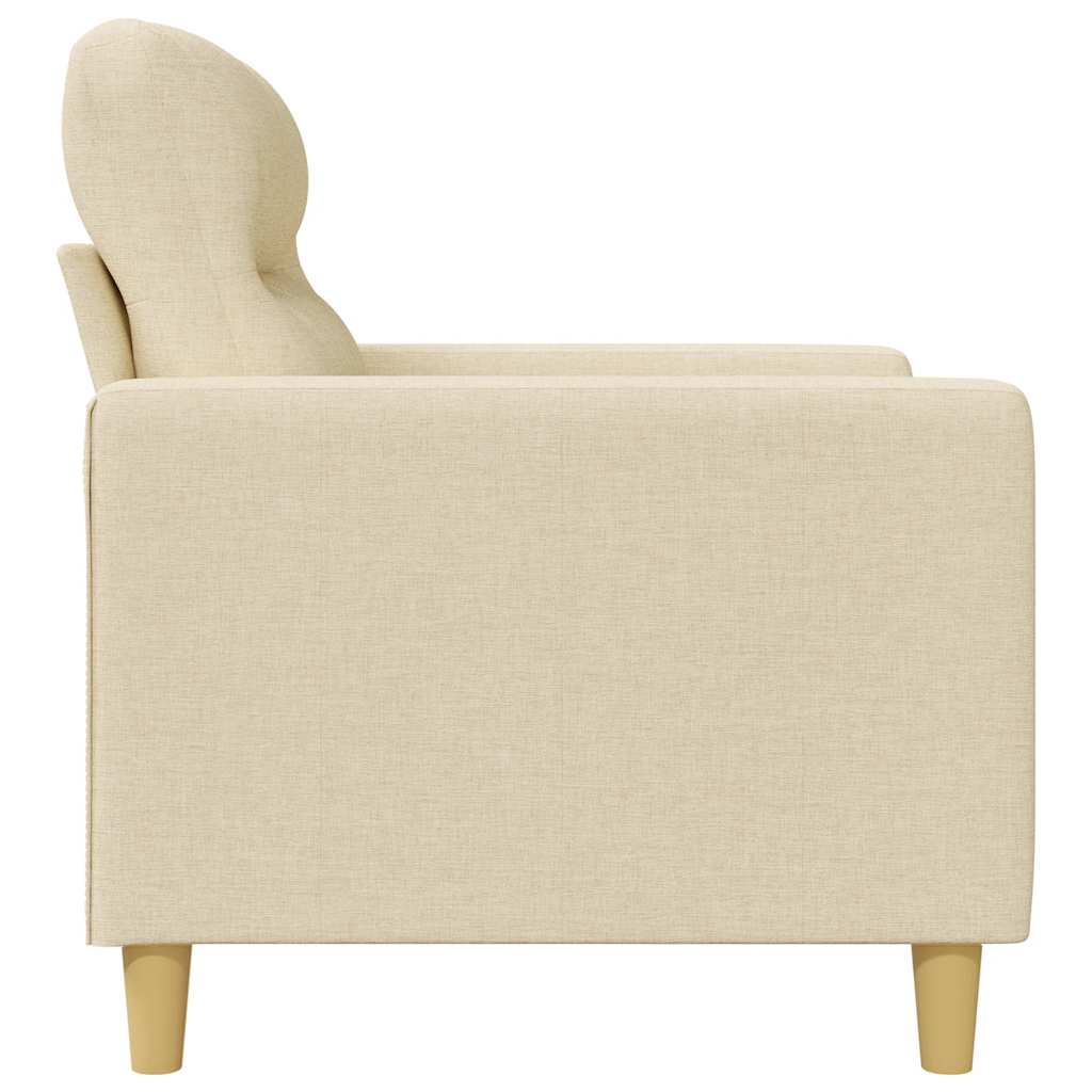 vidaXL 2-Sitzer-Sofa Creme 120 cm Stoff