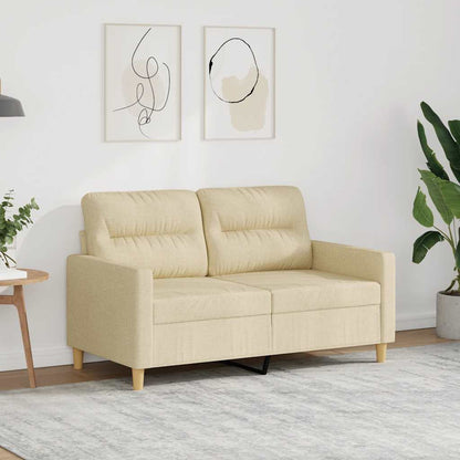 vidaXL 2-Sitzer-Sofa Creme 120 cm Stoff
