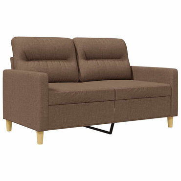 vidaXL 2-Sitzer-Sofa Braun 120 cm Stoff