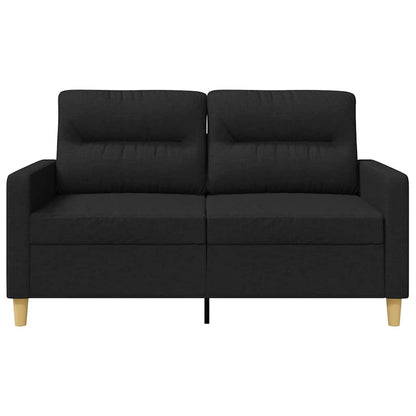 vidaXL 2-Sitzer-Sofa Schwarz 120 cm Stoff