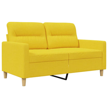 vidaXL 2-Sitzer-Sofa Hellgelb 120 cm Stoff