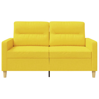 vidaXL 2-Sitzer-Sofa Hellgelb 120 cm Stoff