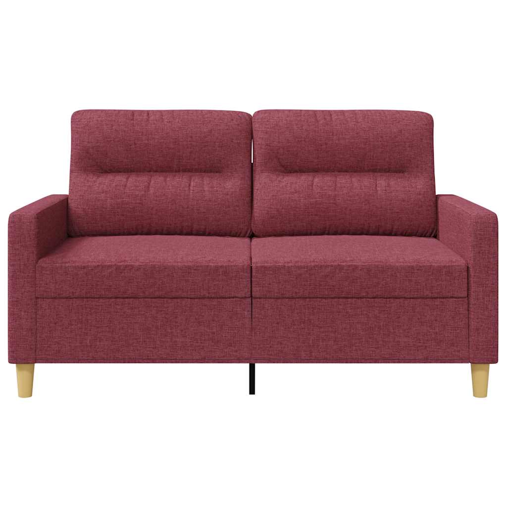vidaXL 2-Sitzer-Sofa Weinrot 120 cm Stoff