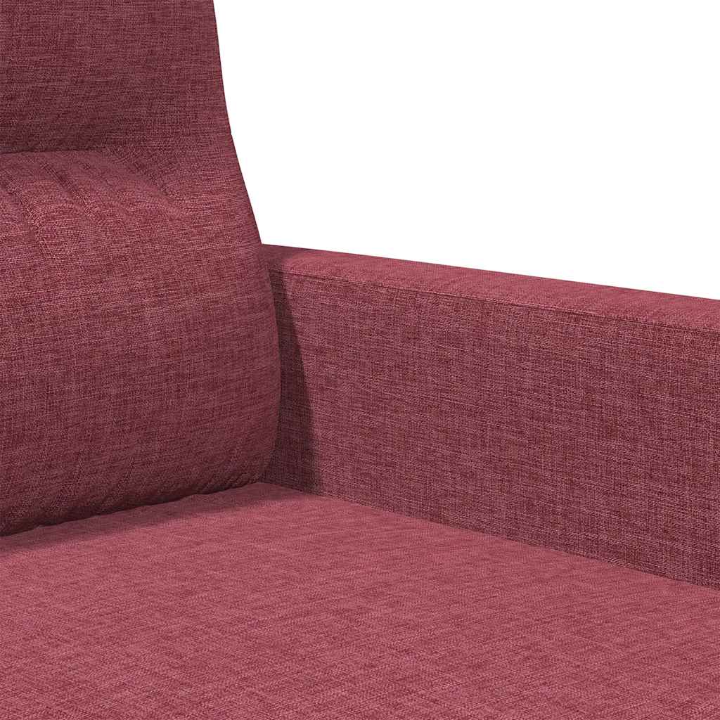2-Sitzer-Sofa Weinrot 120 cm Stoff