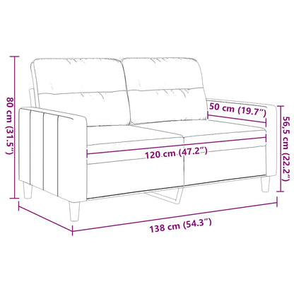 vidaXL 2-Sitzer-Sofa Taupe 120 cm Stoff