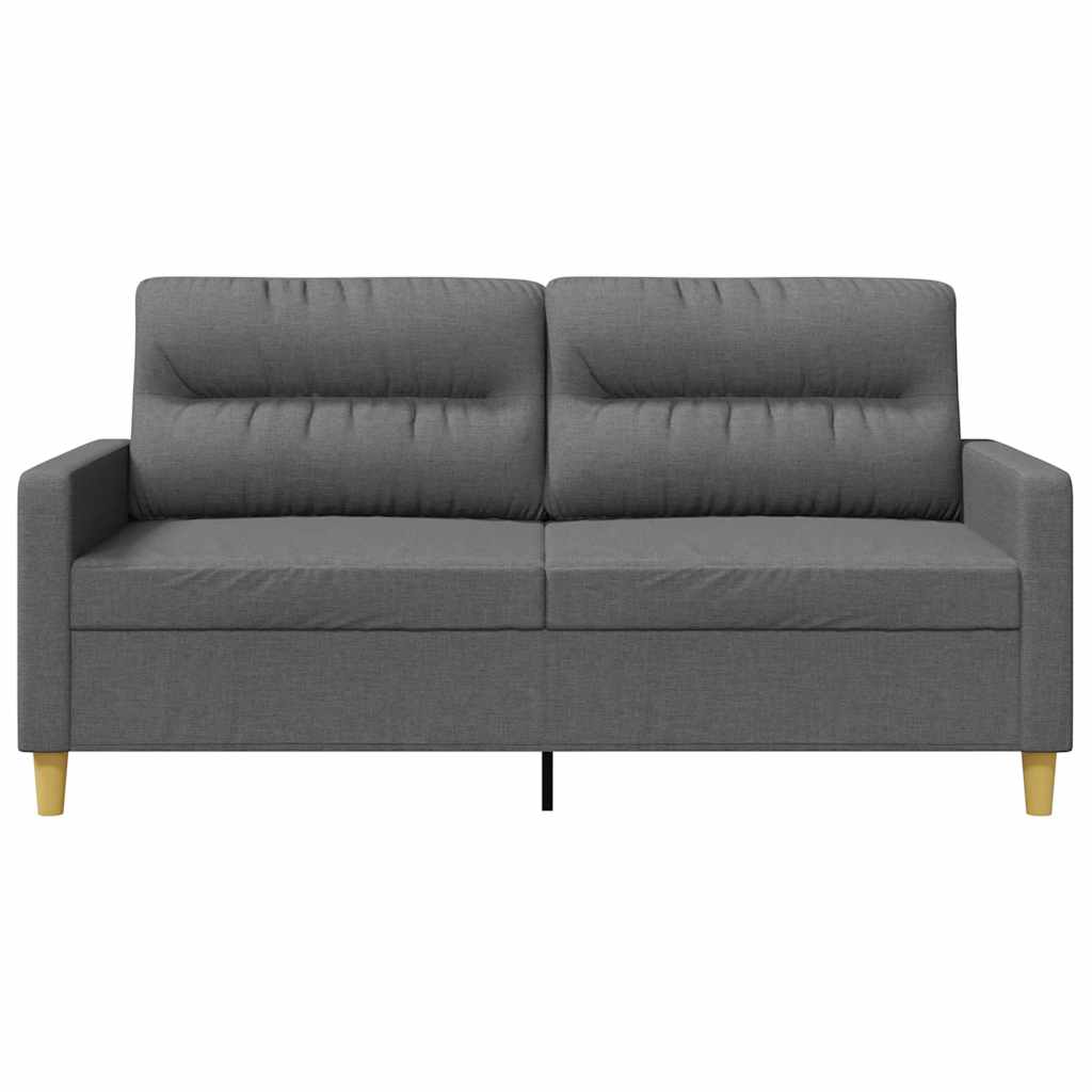 vidaXL Canapé 2 places gris foncé 140 cm Tissu
