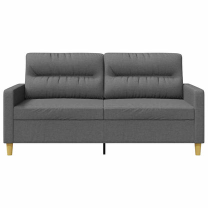 vidaXL Canapé 2 places gris foncé 140 cm Tissu