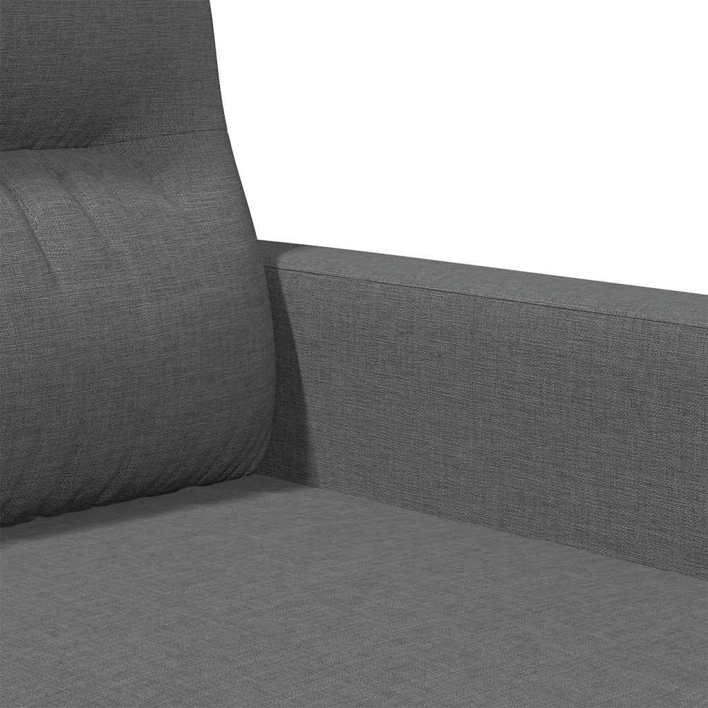 2-Sitzer-Sofa Dunkelgrau 140 cm Stoff