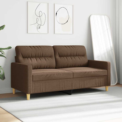 vidaXL 2-Sitzer-Sofa Braun 140 cm Stoff