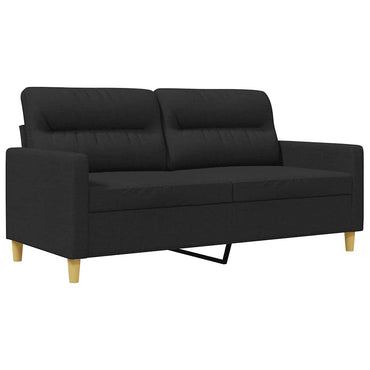 vidaXL 2-Sitzer-Sofa Schwarz 140 cm Stoff