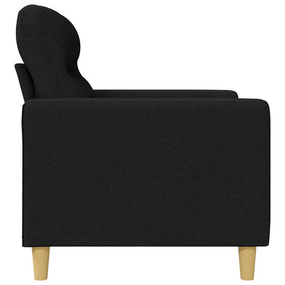 vidaXL Canapé 2 places noir 140 cm en tissu