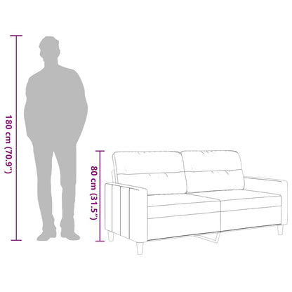 vidaXL Canapé 2 places noir 140 cm en tissu