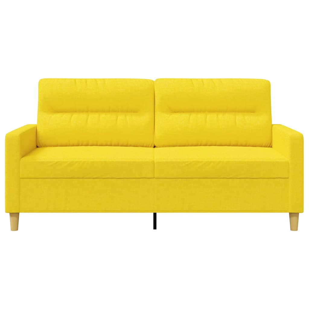 vidaXL 2-Sitzer-Sofa Hellgelb 140 cm Stoff