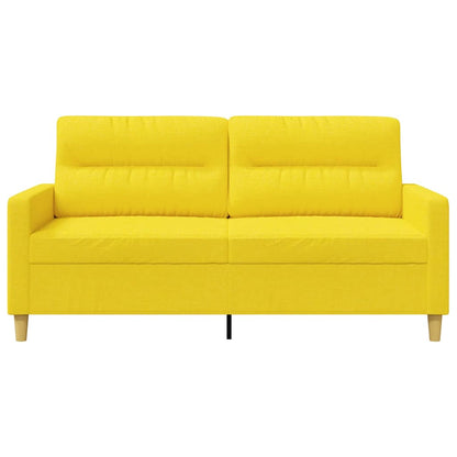 vidaXL 2-Sitzer-Sofa Hellgelb 140 cm Stoff