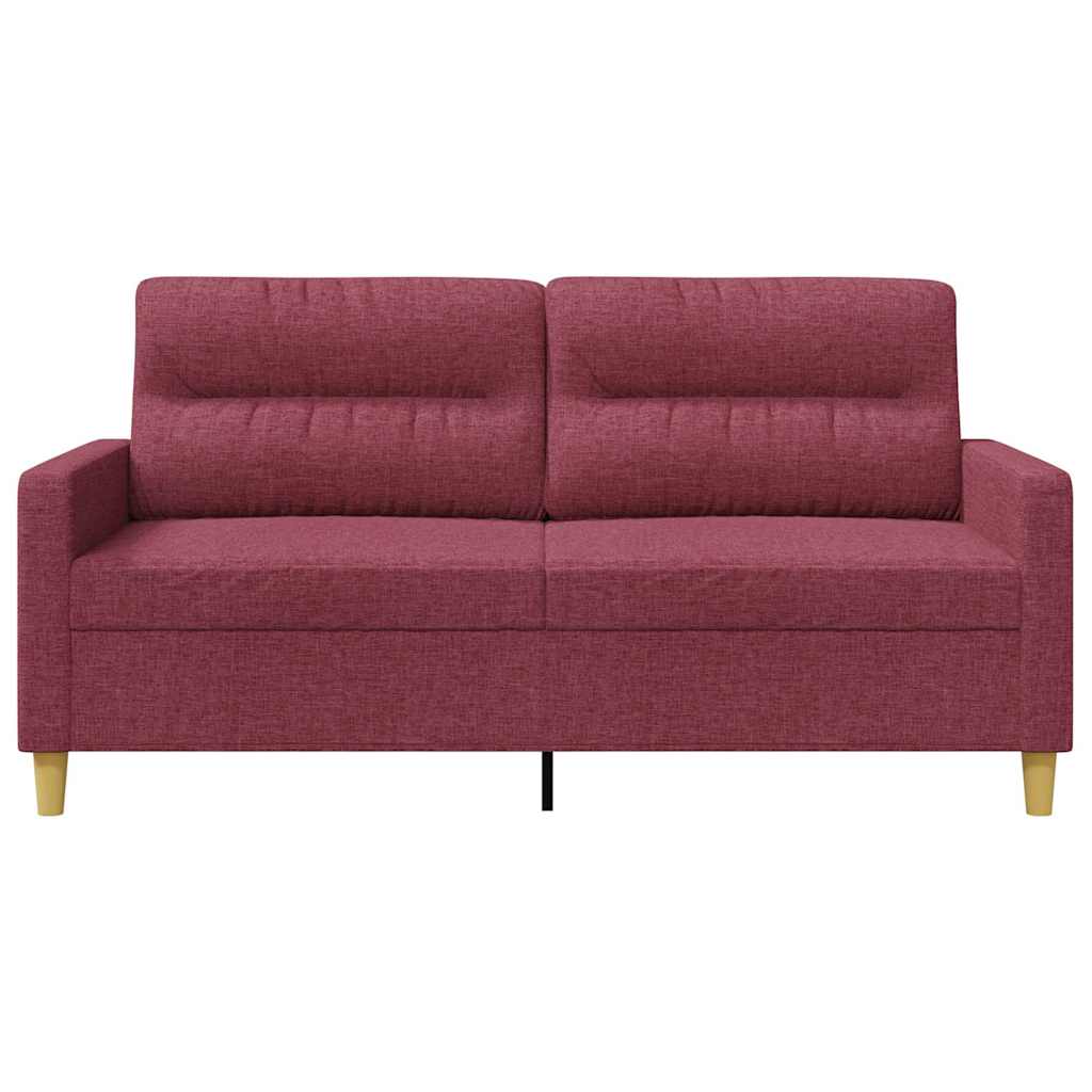 vidaXL Canapé 2 places rouge bordeaux 140 cm en tissu