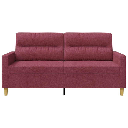 vidaXL Canapé 2 places rouge bordeaux 140 cm en tissu