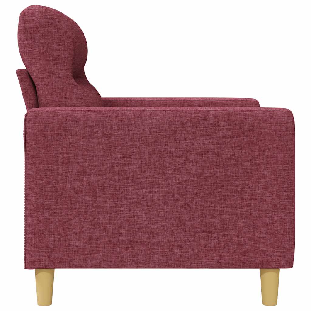 vidaXL Canapé 2 places rouge bordeaux 140 cm en tissu