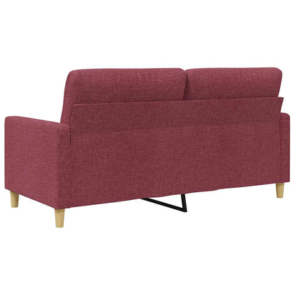 vidaXL Canapé 2 places rouge bordeaux 140 cm en tissu