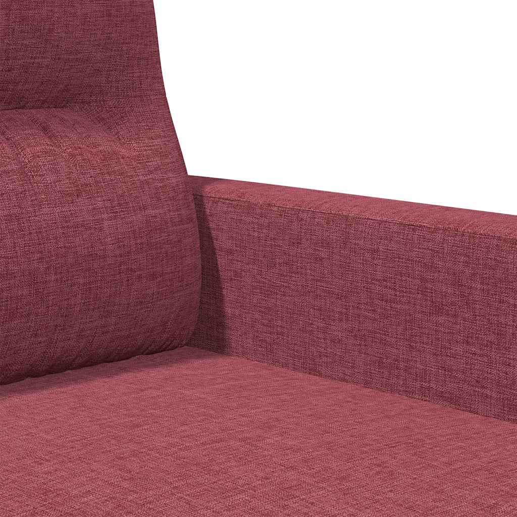 vidaXL Canapé 2 places rouge bordeaux 140 cm en tissu