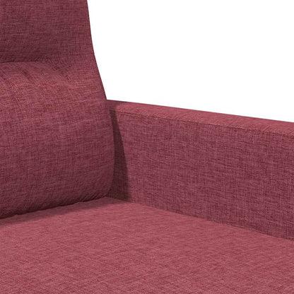 vidaXL Canapé 2 places rouge bordeaux 140 cm en tissu
