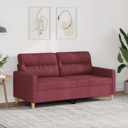 vidaXL Canapé 2 places rouge bordeaux 140 cm en tissu