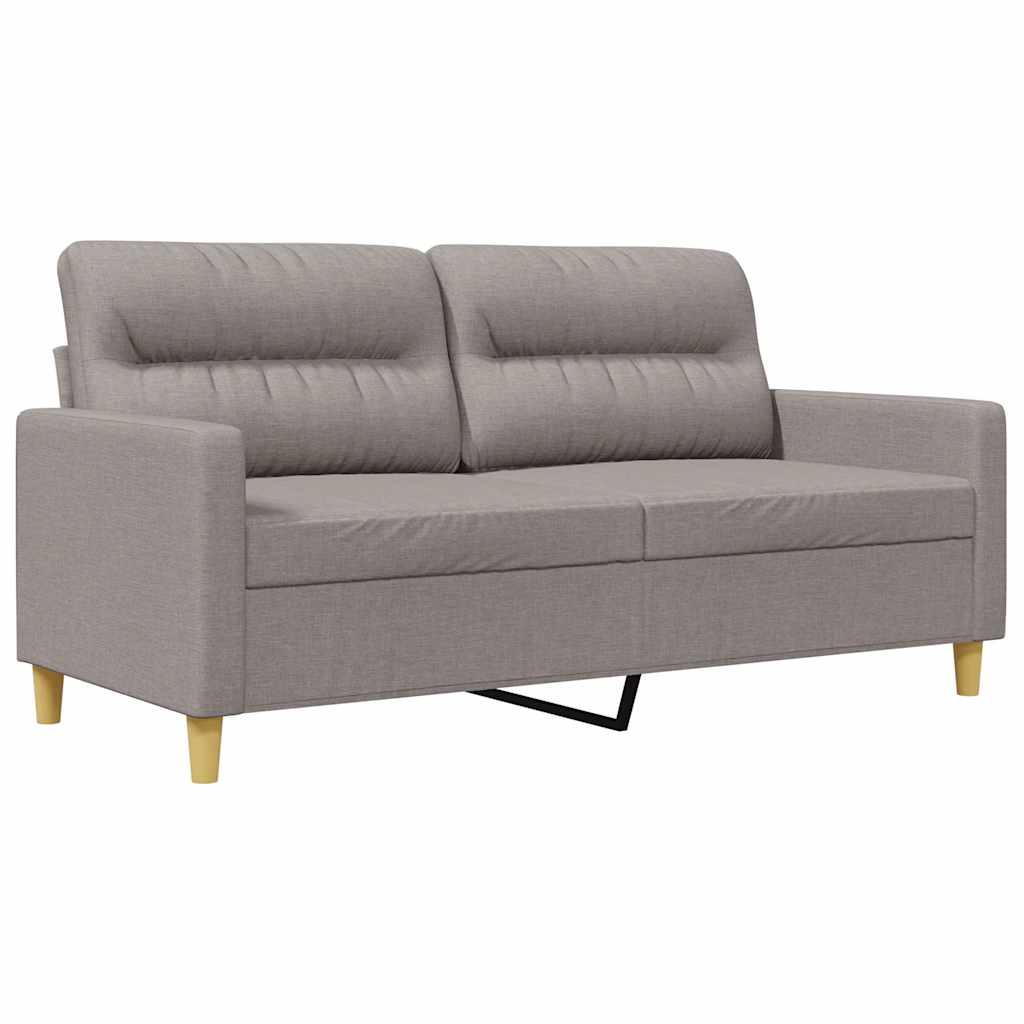 vidaXL 2-Sitzer-Sofa Taupe 140 cm Stoff