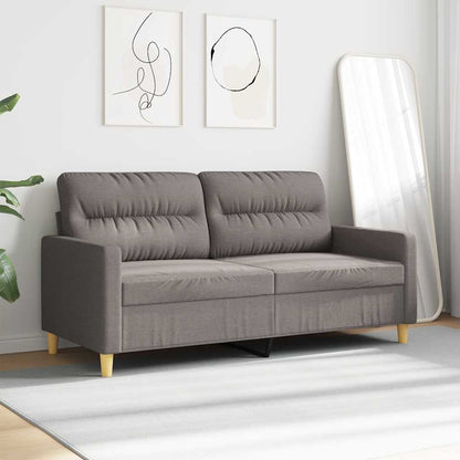 vidaXL 2-Sitzer-Sofa Taupe 140 cm Stoff