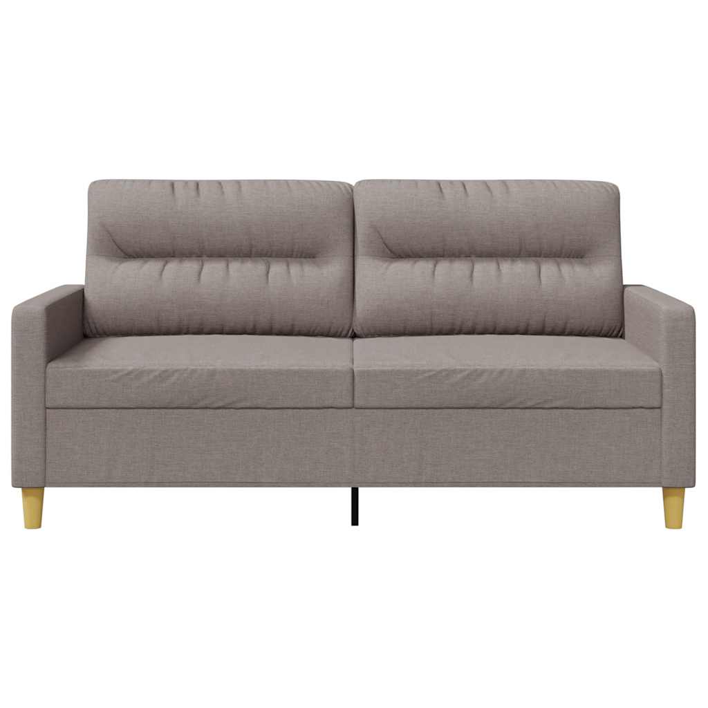 vidaXL 2-Sitzer-Sofa Taupe 140 cm Stoff